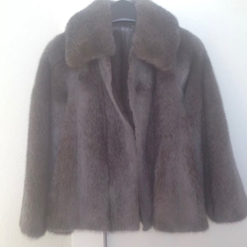 Real Silver Mink Fur Jacket